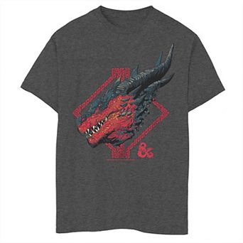 Boys 8-20 Dungeons & Dragons Stained Glass Dragon Face Tee
