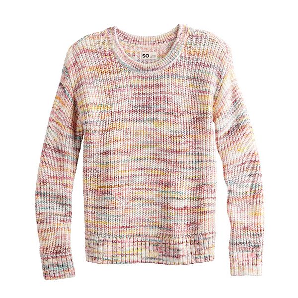 Girls 6-20 & Plus Size SO® Knitted Sweaters - Cream Space Dye (16 PLUS)