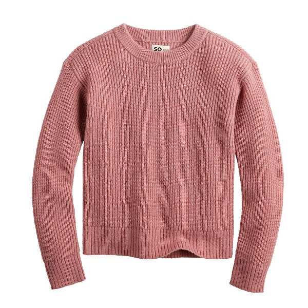 Girls 6-20 & Plus Size SO® Knitted Sweaters - Winter Berry (20 PLUS)