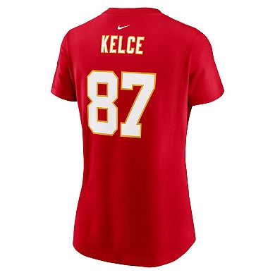 Women's Nike Travis Kelce Red Kansas City Chiefs Super Bowl LVII Name ...