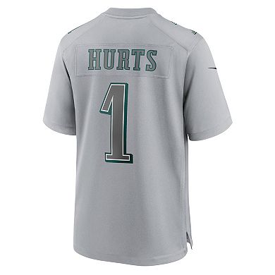 Youth Nike Jalen Hurts Gray Philadelphia Eagles Super Bowl LVII Patch Atmosphere Fashion Game Jersey