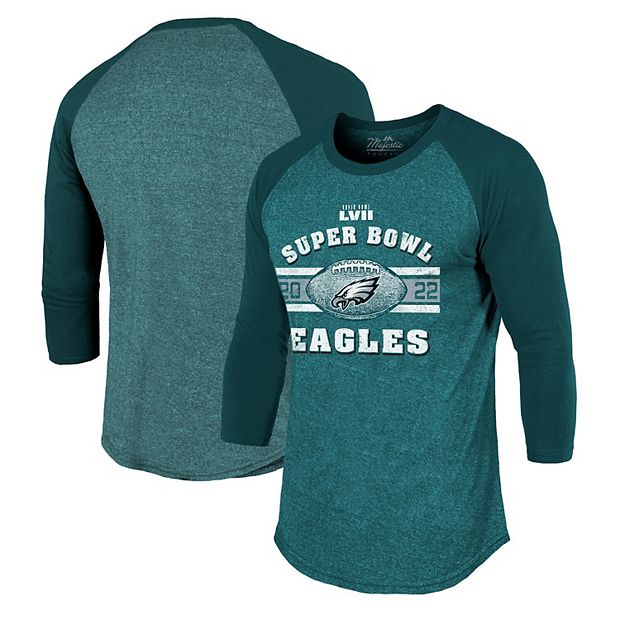 Philadelphia Eagles Nike Tri-Blend Raglan Athletic Long Sleeve