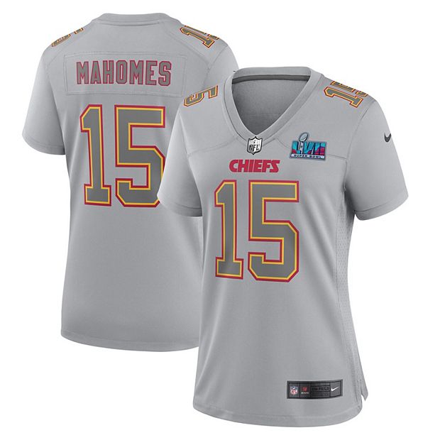 Women's Nike Patrick Mahomes Gray Kansas City Chiefs Super Bowl LVII Patch  Atmosphere Fashion Game Jersey