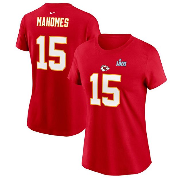 Women's Nike Patrick Mahomes Red Kansas City Chiefs Super Bowl LVII Name &  Number T-Shirt