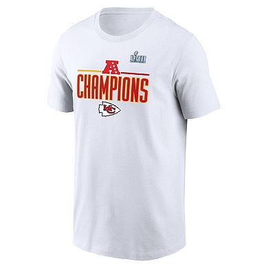 Men's Nike White Kansas City Chiefs 2022 AFC Champions Roster T-Shirt