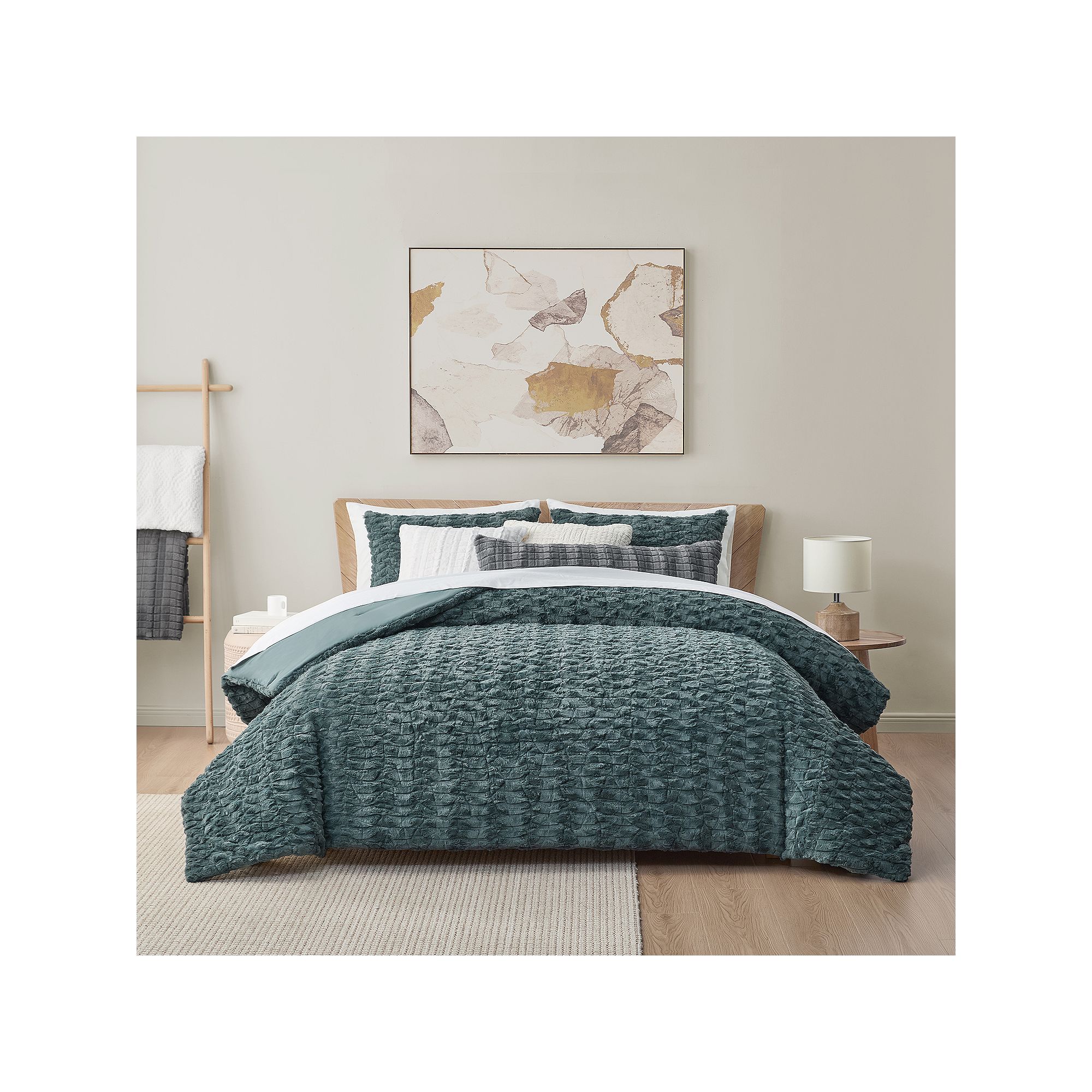 Koolaburra by UGG Elladine Faux Fur Comforter Set with Shams, Balsam