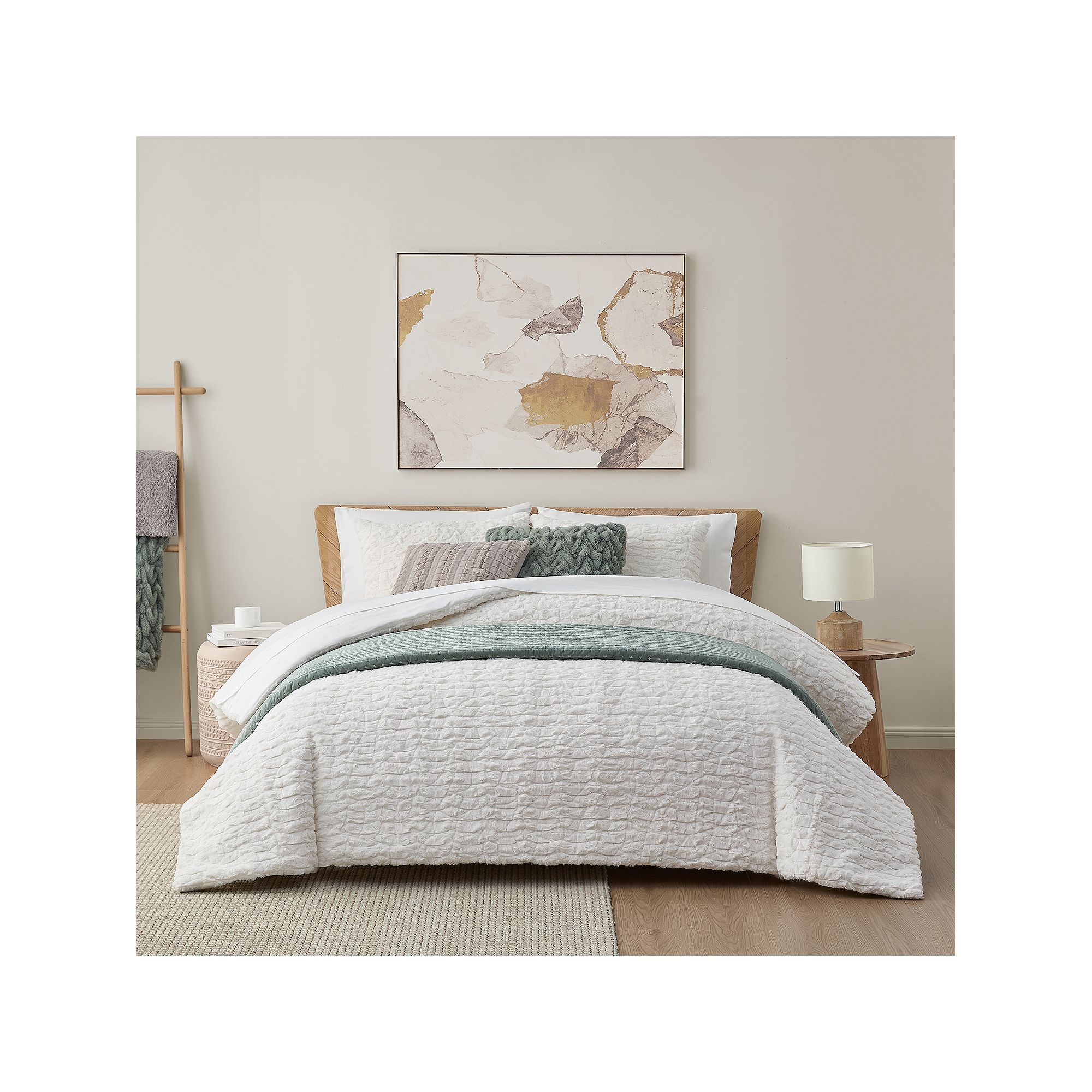 Koolaburra by UGG Elladine Faux Fur Comforter Set with Shams, Kb White