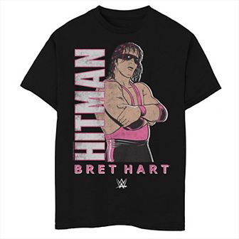 Boys 8-20 WWE Retro Hitman Bret Hart Poster Tee