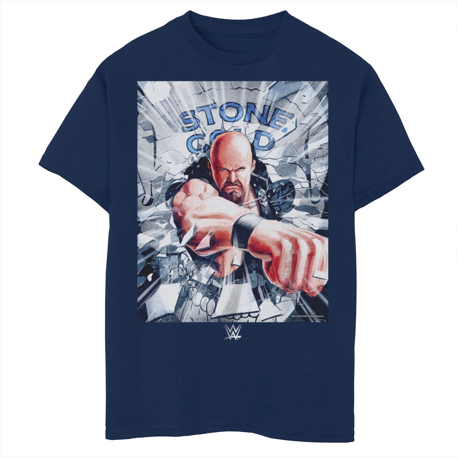 Boy's WWE Stone Cold Steve Austin Signature Photo T-Shirt - Black - X Large
