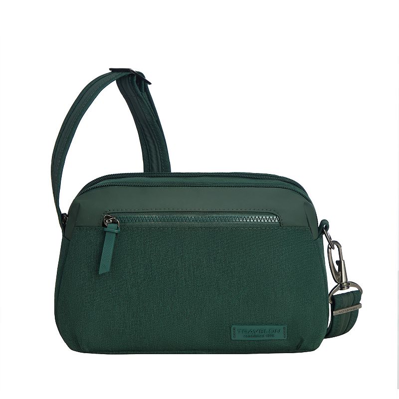 Travelon Anti-Theft Metro Dome Crossbody Bag, Forest Grey