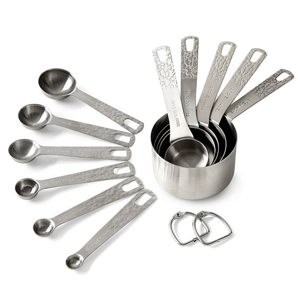 Stainless Steel Measuring Cup and Spoon Set, US and Metric Measurements ...