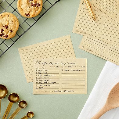60-pack Of Juvale Recipe Cards Double Sided, Bulk Vintage Index Cards 4x6