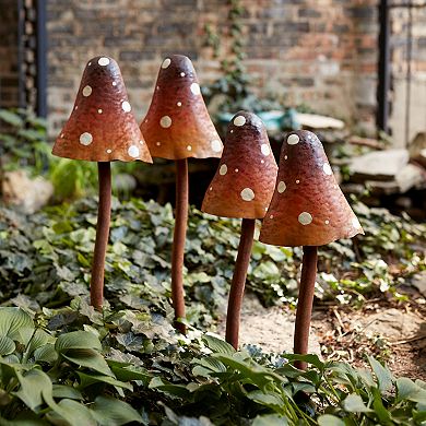 Melrose Mushroom Garden Stake 2-piece Set