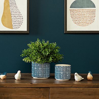 Melrose Intricate Pattern Planter Table Decor 2-piece Set