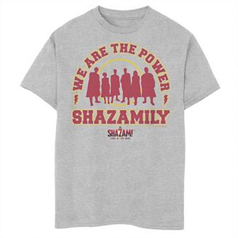 Boys 8-20 Shazam Fury Of The Gods The Shazamily Collegiate Logo Tee