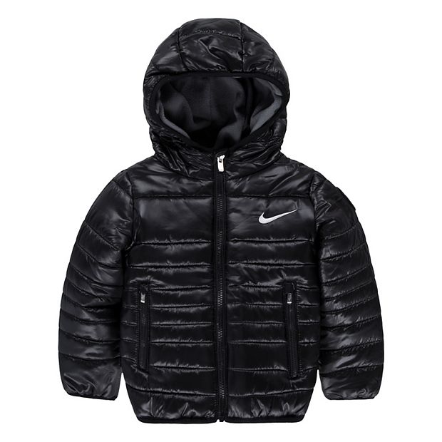 Boys black nike coat best sale