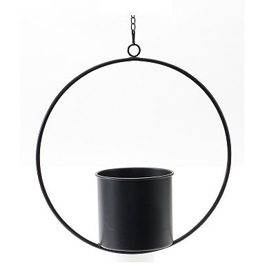 Melrose Modern Ring Hanging Planter Wall Decor 2-piece Set