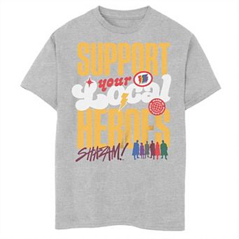 Boys 8-20 Shazam Support Local Heroes Tee