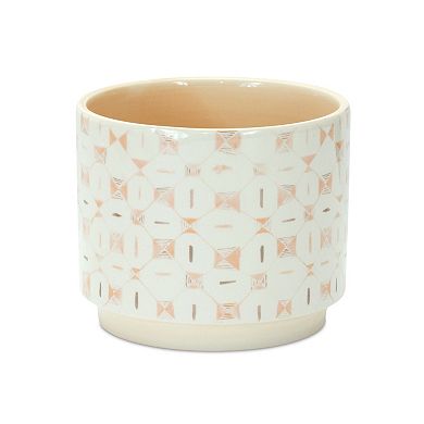 Melrose Stacking Abstract Pattern Planter Table Decor 3-piece Set