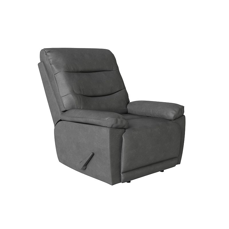 Relax-A-Lounger Liam Manual Recliner Arm Chair, Grey