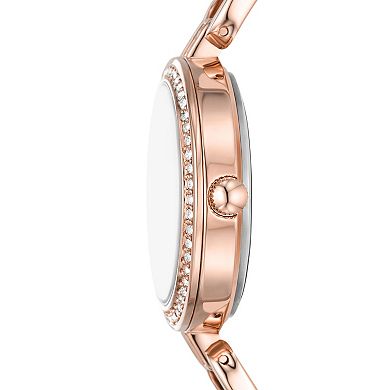 Relic By Fossil Women's Cora Rose Gold Tone Link Watch - ZR34650