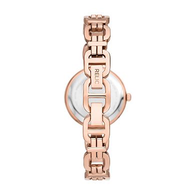 Relic By Fossil Women's Cora Rose Gold Tone Link Watch - ZR34650