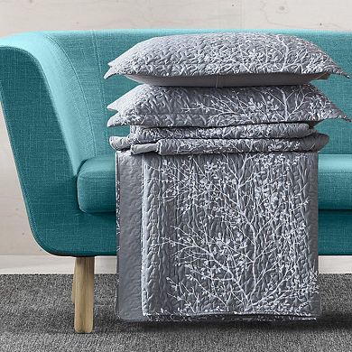 Odette Grey Quilt - Bedspread Set