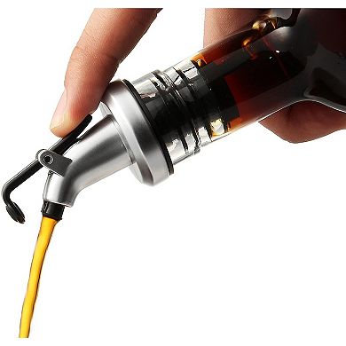 Set of 2 Olive Oil and Vinegar Dispensers Cruet Glass Bottles 250ml By Juvale