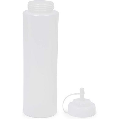 Plastic Condiment Squeeze Bottles (Clear, 29 oz, 6 Pack)