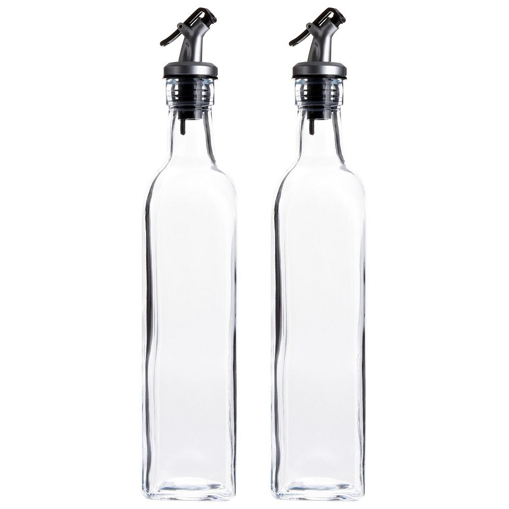 Juvale Olive Oil and Vinegar Glass Dispenser Set (17 Ounce)