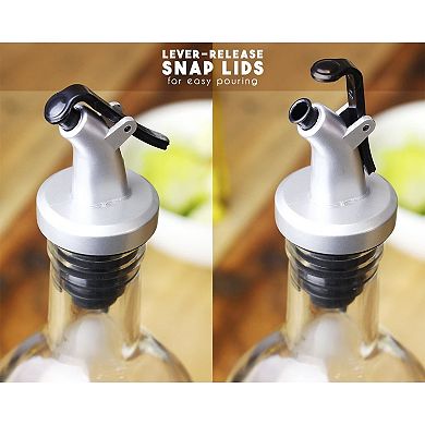 2-Pack Olive Oil and Vinegar Dispenser Set for Kitchen, Restaurant, 17oz/500ml