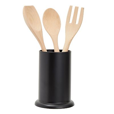 5 in. x 5 in. x 6.5 in. Cutlery Holder in Black
