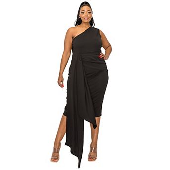 Plus Size Esme Front Draped Sash Dress