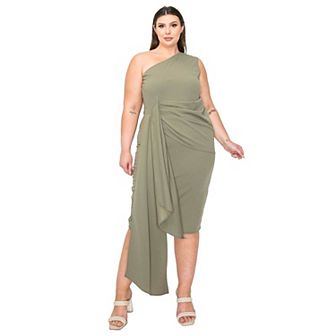 Plus Size Esme Front Draped Sash Dress