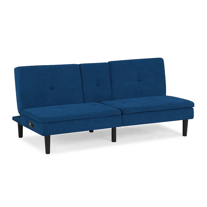 18223694 Serta Peiley Convertible Futon Sofa, Blue sku 18223694