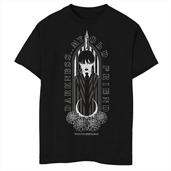 Boys 8-20 Wednesday Darkness My Old Friend Graphic Tee