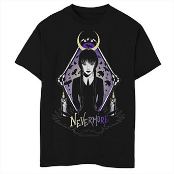 Boys 8-20 Husky Wednesday Nevermore Moon Ravens & Candles Graphic Tee