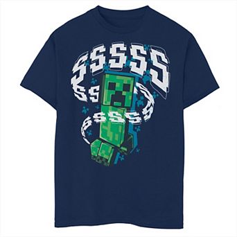 Boys 8-20 Husky Minecraft Creeper "SSSS" Noise Graphic Tee
