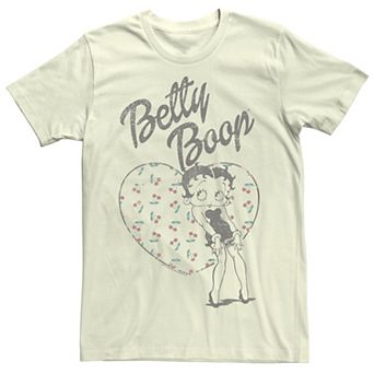 Juniors' Betty Boop Cherry Heart Boyfriend Graphic Tee
