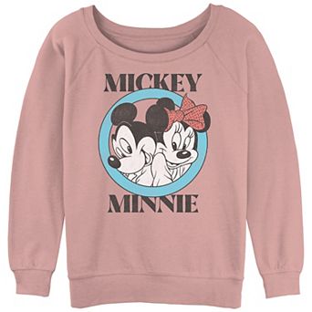 Disney's Mickey & Minnie Juniors' Slouchy Terry Graphic Pullover