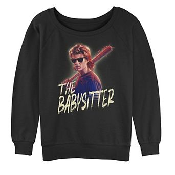 Juniors' Stranger Things Steve Harrington The Babysitter Portrait Slouchy Sweatshirt