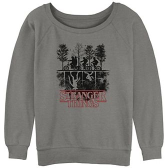 Juniors' Stranger Things The Upside Down Logo Slouchy Terry