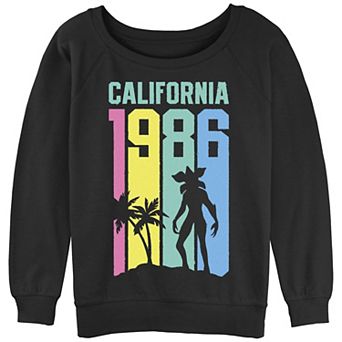 Juniors' Stranger Things California 1986 Demogorgon Slouchy Sweatshirt