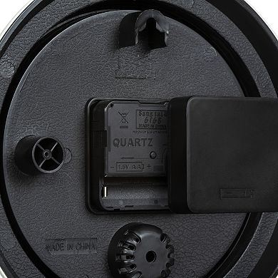 La Crosse Technology 8-in. Indoor/Outdoor Sage Green Quartz Clock with Temperature