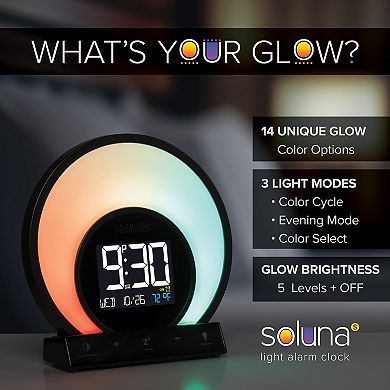 La Crosse Technology Soluna S Sunrise & Sunset Light Digital Alarm Clock with USB