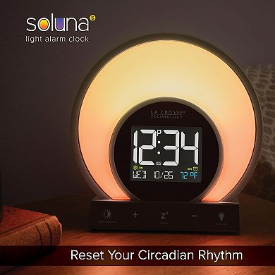 La Crosse Technology Soluna S Sunrise & Sunset Light Digital Alarm Clock with USB