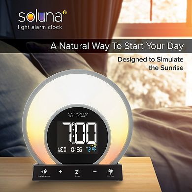 La Crosse Technology Soluna S Sunrise & Sunset Light Digital Alarm Clock with USB