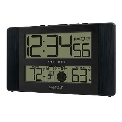 La Crosse Technology Atomic Digital Clock with Temperature & Moon Phase