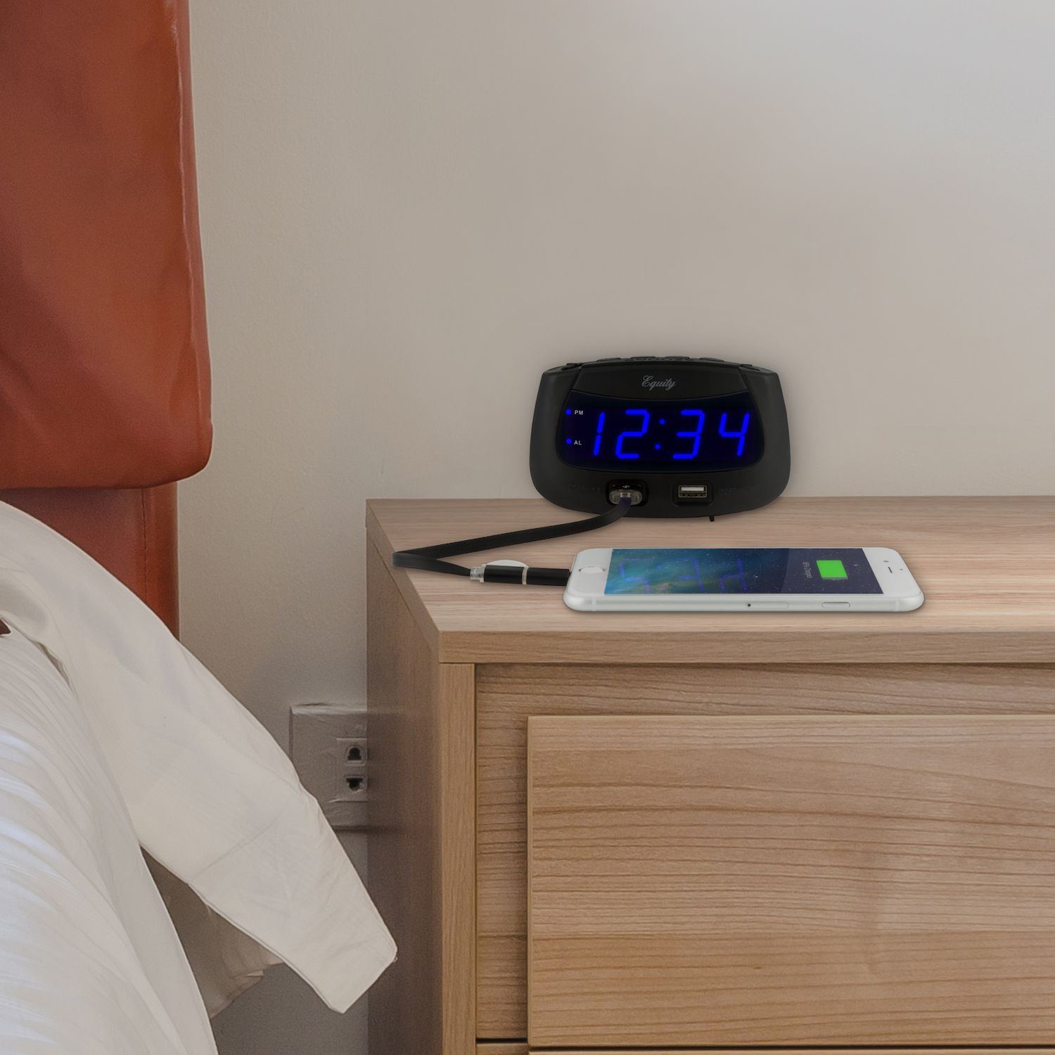 La Crosse Technology 30330 Digital Alarm Clock With Night Vision - Blue Case, Green Backlight
