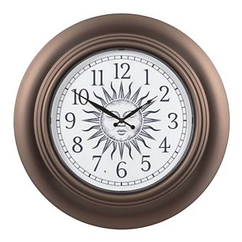 La Crosse Technology 21 in Indoor/Outdoor Wall Clock with Sun & Moon Dial